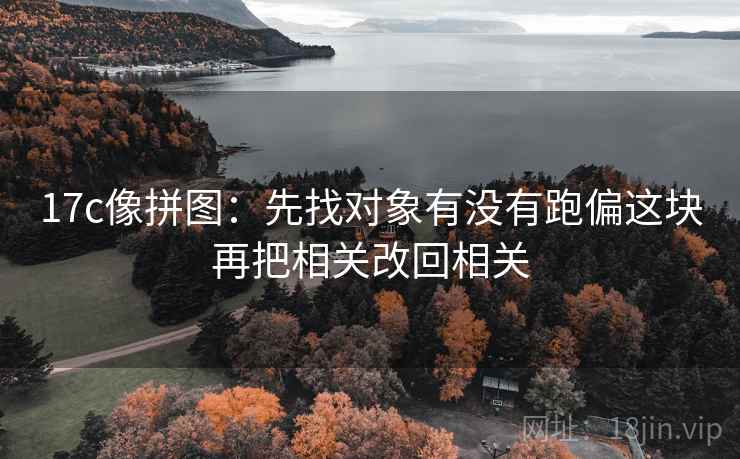 17c像拼图：先找对象有没有跑偏这块再把相关改回相关